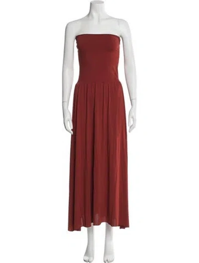 Pre-owned Eres Nylon Long Dress In Red