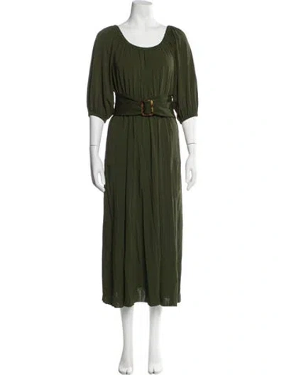 Pre-owned Eres Nylon Midi Length Dress In Green