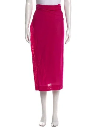 Pre-owned Eres Nylon Midi Length Skirt In Pink