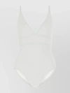 ERES NYLON V-NECK SWIMSUIT WITH MESH PANEL