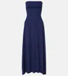 Eres Oda Strapless Stretch-jersey Maxi Dress In Blue