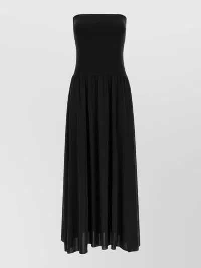 Eres Oda Strapless Maxi Dress Flared Skirt In Black
