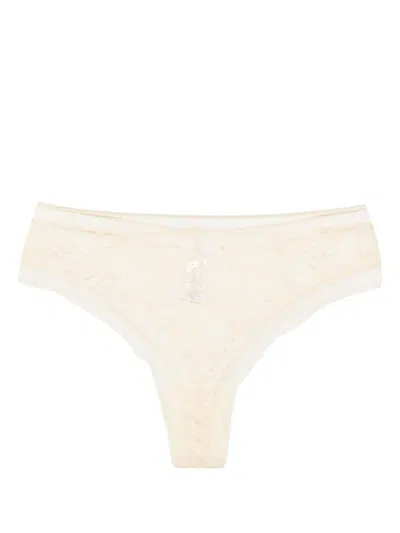 Eres Ode Lace Tanga Briefs In Neutrals