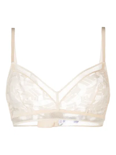 Eres Onctueux Lace Triangle-cup Bra In Neutrals