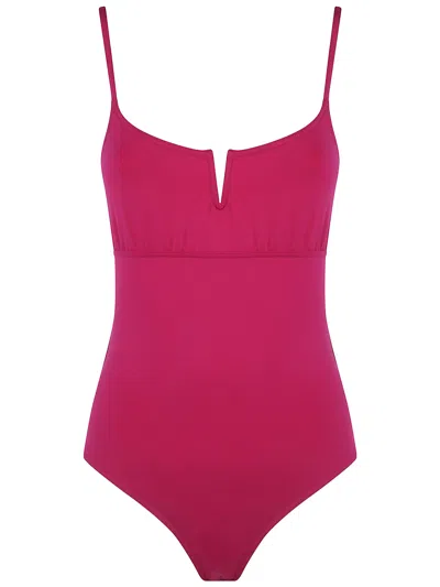 Eres Minimal Block One-piece Swimsuit In Red
