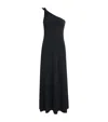 Eres Bow-detail One-shoulder Maxi Dress In Black