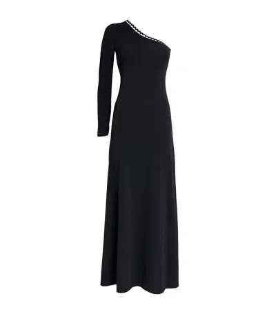 Eres Play One-shoulder Maxi Dress In Noir