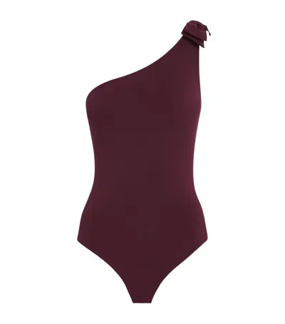 Eres One-shoulder Prodige Swimsuit In Brown