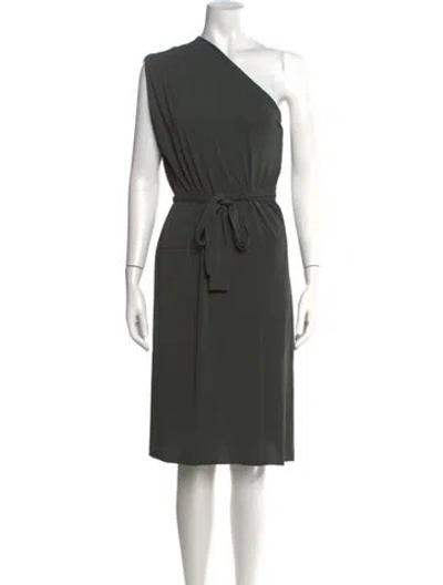 Pre-owned Eres One-shoulder Knee-length Dress In Green