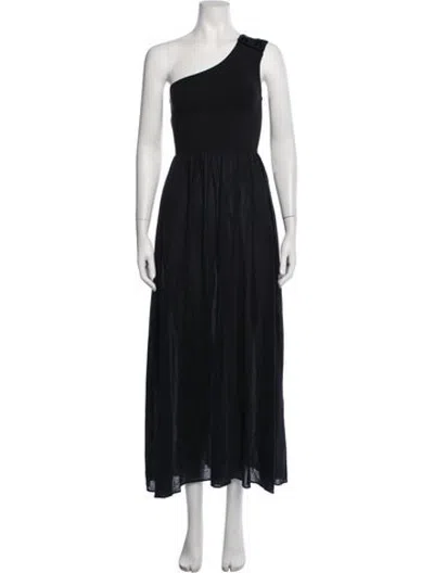 Pre-owned Eres One-shoulder Long Dress In Black