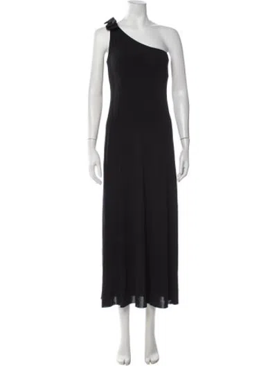 Pre-owned Eres One-shoulder Long Dress In Black