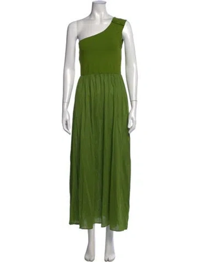 Pre-owned Eres One-shoulder Long Dress In Green