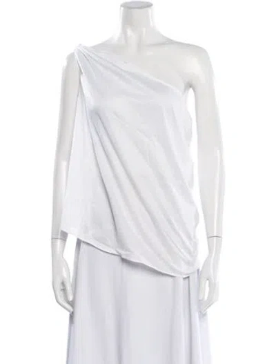 Pre-owned Eres One-shoulder Sleeveless Top In White
