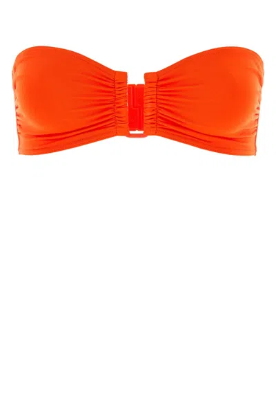 ERES ORANGE STRETCH NYLON BIKINI TOP