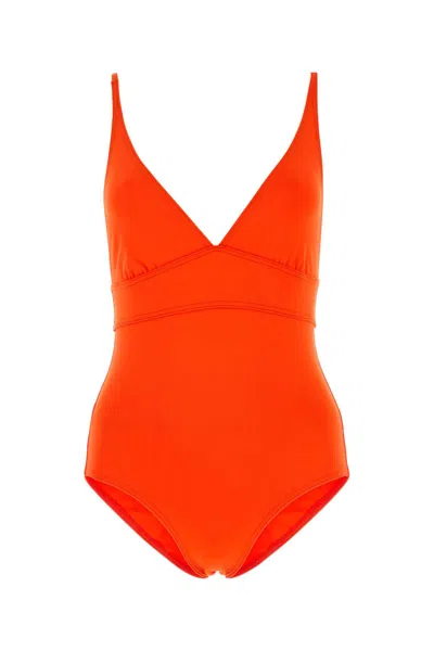 Eres Orange Stretch Nylon Swimsuit In Soleil24e