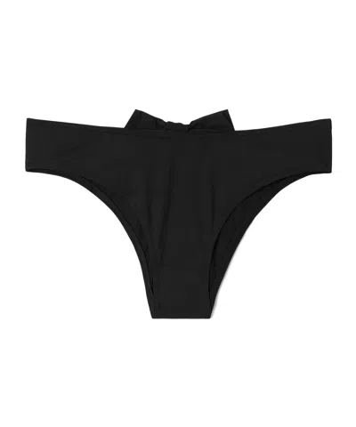 Eres Organza Bow-detailed Bikini Briefs In Black