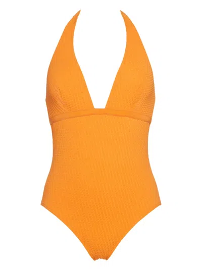 Eres Paillette Swimsuit In 橘色