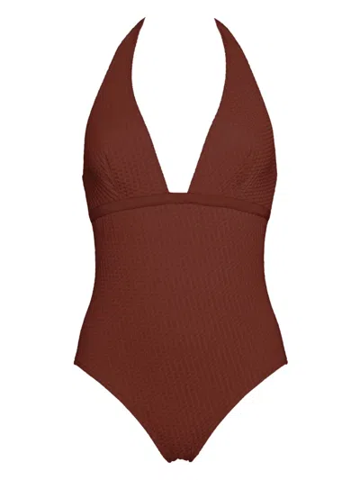 Eres Paillette Swimsuit In 褐色