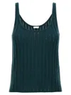 Eres 'knit Ribbed Scoop Neck Sleeveless Top' In Green