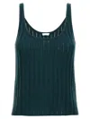 Eres 'knit Ribbed Scoop Neck Sleeveless Top' In Green
