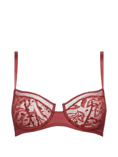 Eres Pampille Lace-embroidered Bra In Brown