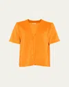 Eres Paresse Button-front Top In Kumquat 25e