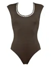 Eres Party Scalloped Swimsuit In Brown
