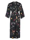 Eres Passionnment Reversible Silk Twill Robe In Black