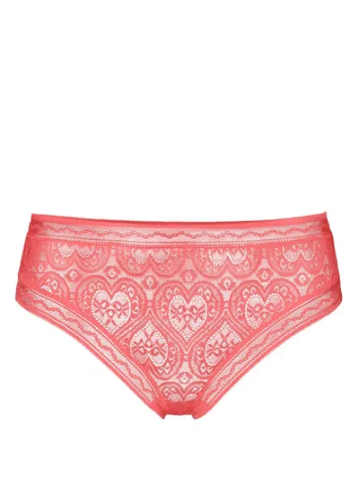 Eres Patience Lace-trim Briefs In Pink