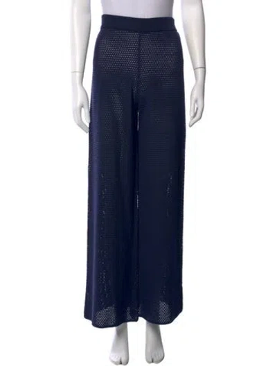 Pre-owned Eres Patterned Wide Leg Pants In Blue