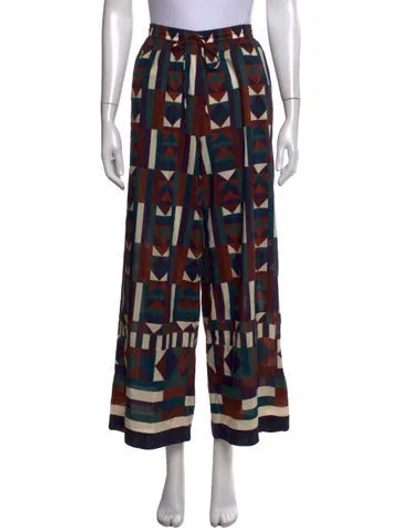 Pre-owned Eres Patterned Wide Leg Pants In Multicolor