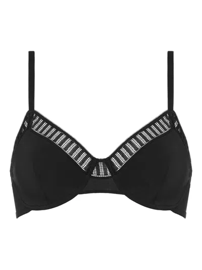 Eres Paulette Graphic-lace Full-cup Bra In Black