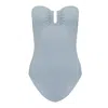 Eres Peekaboo One Piece Swimsuit In Slate Grey In Blue