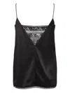 Eres Pensée Lace-trim Silk Camisole In Black