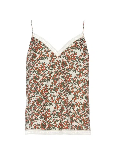 Eres Perlettes Lace-trim Camisole In Brown