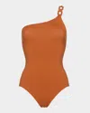 Eres Plaisance Asymmetric One-piece Swimsuit In Ecorce