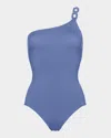 Eres Plaisance Asymmetric One-piece Swimsuit In Sirene