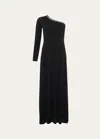 ERES PLAY ONE-SHOULDER RIC RAC-TRIM LONG DRESS