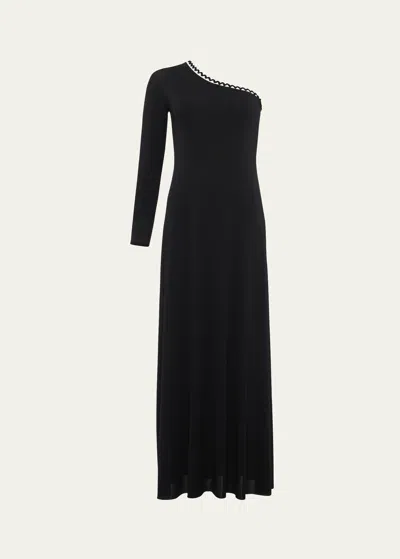 ERES PLAY ONE-SHOULDER RIC RAC-TRIM LONG DRESS