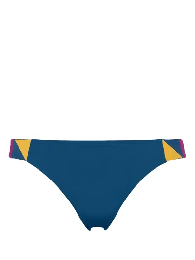 Eres Poésie Patchwork Bikini Briefs In Blue