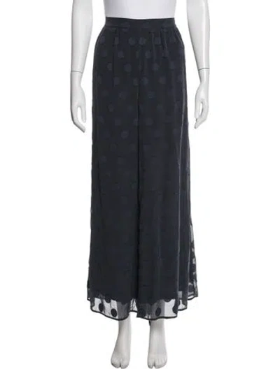 Pre-owned Eres Polka Dot Print Wide Leg Pants In Gray