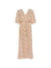Eres Polka-dot Drawstring Midi Dress In Multi