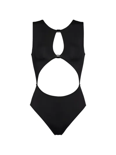 Eres Pool Cut-out Swimsuit In 블랙