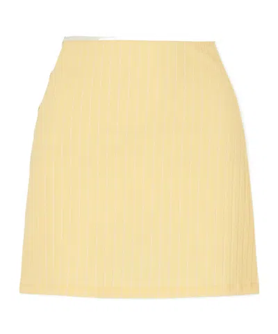 Eres Poolside Cut-out Jacquard Coverup In Yellow