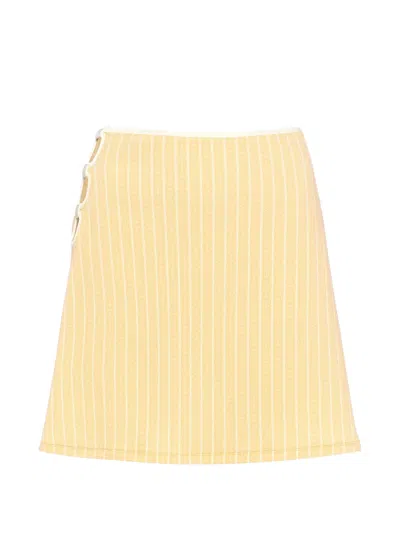 Eres Poolside Cut-out Mini Skirt In Yellow