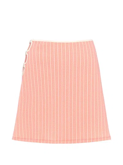 Eres Poolside Stripe Mini Skirt In Pink