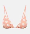 Eres Printed Bikini Top In Lune Coquillage