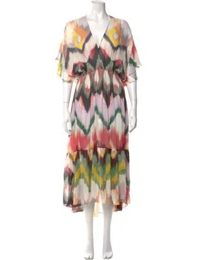 Pre-owned Eres Printed Long Dress In Neutrals