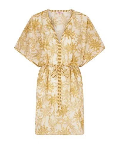 Eres Printed  Mini Dress In Yellow