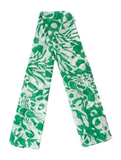 Pre-owned Eres Printed Scarf In Green